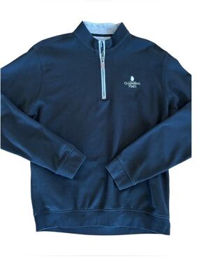 Johnnie-O Sully Black Quarter-Zip Chaparral Pines Pullover Golf Jacket Size‎ M